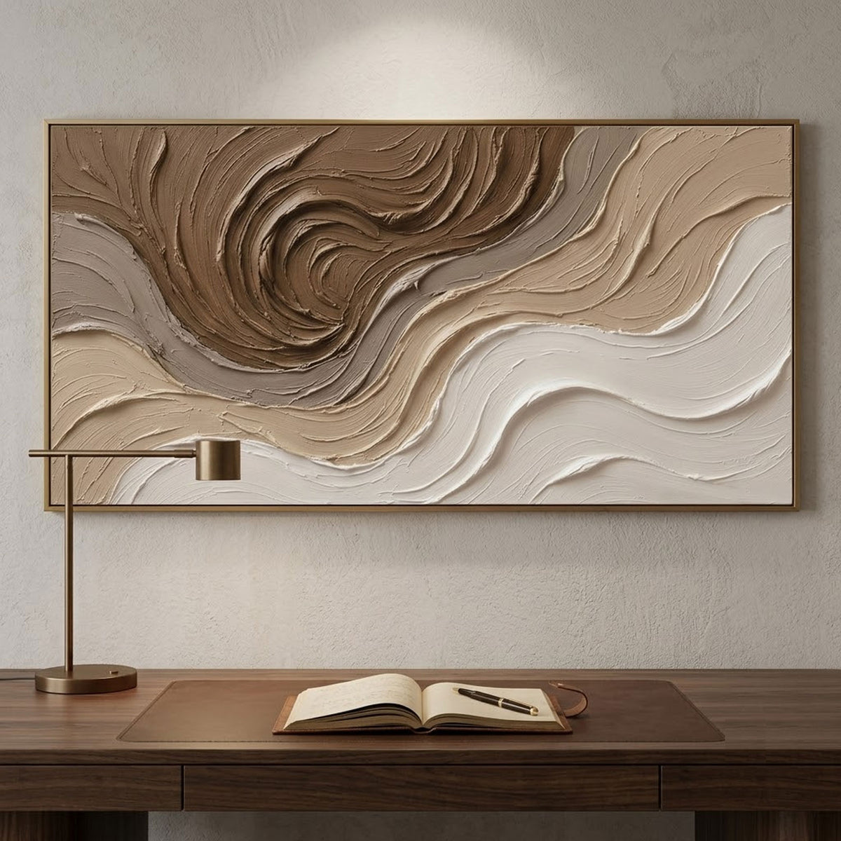 Large Neutral Textured Wall Art, Abstract Beige Cream Canvas Painting, Organic Modern Wall Decor, Minimalist Living Room Decor, Impasto Sand Palette